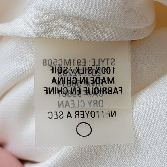 Elie Tahari Silk Lace Romantic Layered Blouse Top size XS Cream - Picture 9 of 12